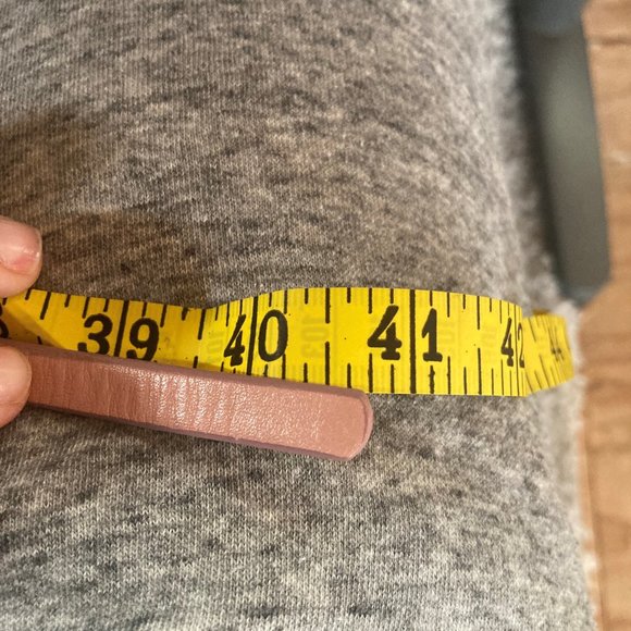 Vintage J. Crew Genuine Leather Skinny Belt 41" Pink double D-ring - Picture 7 of 8